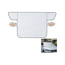 Oto Ön Cam Kar Don Ve Buz Önleyici Ayna Kapaklı Branda 230x120 Cm Kapı Kanatlı Koruyucu Örtü