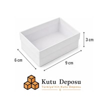 6x9x3 Cm Asetat Kapaklı Takı Kutusu-beyaz Demonte 50 Adet