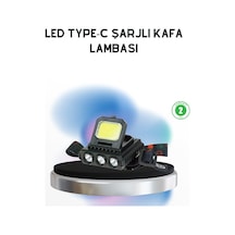 Northcity Şarjlı Led Kafa Lambası 800 Lumen Cob Xpe - Kompakt Ve Gelişmiş Kaza Lambası Siyah