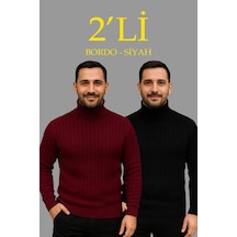 Açık Bordo - Siyah