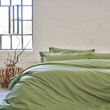 Linens Mix&match Pamuk King Size Saten Nevresim Kılıfı Koyu Yeşil Koyu Yeşil
