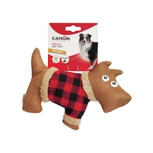 Camon Peluş Köpek Oyuncak 22 Cm: Gıcırtılı Ve Eğlenceli Kumaş Evcil Hayvan Oyuncağı