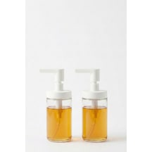 Tackan Cam Sıvı Sabunluk 2 Adet 2x200 Ml Beyaz