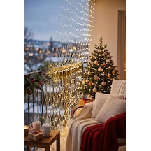 Yılbaşı Ağacı Ve Oda Dekorasyon Kumandalı 8 Ayrı Moda Sahip 3x3m 300x300cm Perde Led 10 Saçaklı Diğer