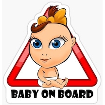 Arabada bebek var Baby On Board Sticker Etiket 19CM md3