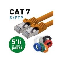 Irenis CAT7 Kablo S/FTP Ethernet Network LAN Ağ Kablosu 25 CM Gri 5'li