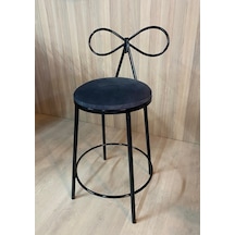 Fiyonk Metal Bar Sandalyesi 60 Cm Siyah