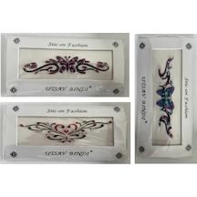 Airbrush Tattoo Taşlı Yapıştırma Dövme 3'lü Set7