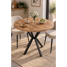 Sulorahome Yuvarlak Mutfak Masası Atlantik Kahverengi 90 Cm Atlantik - Çam