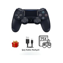 Glrtech P4 Siyah Kablosuz Oyun Kolu Double Motor Titreşimli Şarj Edilebilir Ps4 Uyumlu