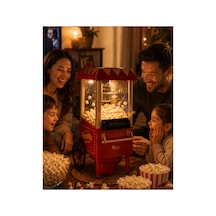 Astraltech Sıcak Hava Popcorn Makinesi Yağsız Mısır Patlatıcı Nostaljik Tasarım