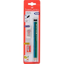Faber Castell Okul Seti 4'lü 2 Adet Kurşun Kalem+Silgi+Kalemtıraş