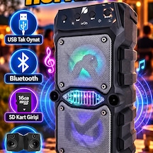 Kts 1096 Çift Çıkışlı Bluetooth Hoparlör Güçlü Bas Ses Bombası