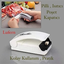 Çok Fonksiyonlu Pilli Poşet Kapatıcı Isıtıcılı Poşet Kapatma Makinesi Pratik Mutfak Gereci Çok Renkli