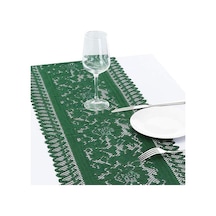 Novahub Beyaz Noel Uzun Masa Koşucu Çok Boyutlu Dantel Üç Renkli Masa Örtüsü Parti Dekorasyon Masa Örtüsü Beyaz