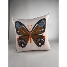 Makine Nakışlı Punch Desenli Kırlent Kılıfı Pun03 43x43 Cm Karışık Renkli