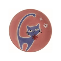 Pasabahce Playful Cat Seramik Yemek Tabağı - 1 Adet Çok Renkli