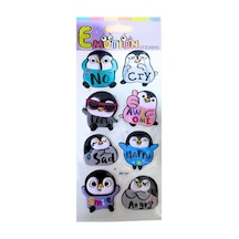 Puffy Stickers Penguen Farklı Renk Ve Desen Seçenekleri