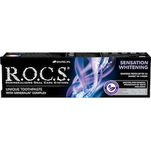 Rocs Sensation Whitening Beyazlatıcı Diş Macunu 74 G 3 Adet Rocs Sensation Whitening Beyazlatıcı Diş Macunu 74 G 3 Adet