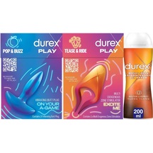Durex Titreşimli Anal Plug Tıkaç + Çoklu Erojen Bölge Uyarıcı + Ylang Ylang Kayganlaştırıcı Jel 200 ML