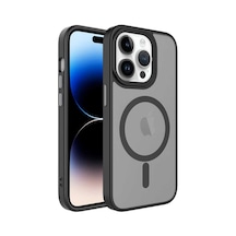 Apple Uyumlu iPhone 14 Pro Kılıf Kamera Çıkıntılı Magsafe Arkası Mat Hassas Buton Kapak Flet-m