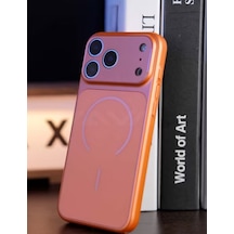 İphone 17 Promax Uyumlu Kamera Koruma Mercekli Turuncu Lüks Kılıf 0