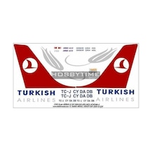 Babibi Dat01024 1/144 Ölçek, Thy, Airbus A310, Dekal Çıkartma