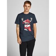 Jack Jones Erkek T-shırt 12198770-navy Lacivert