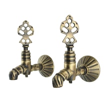 Lpd İkili Sarıklı Osmanlı Musluğu Antik 1/2 Antik