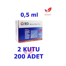 (100'Lu 2 Kutu) 0.5 Ml Bd Micro-Fine Plus İnsülin Enjektörü