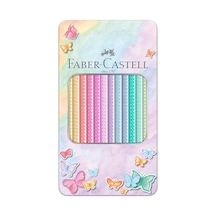 Faber-castell 12'li Pastel Boya Seti Parlak Ve Canlı Renkler, Ergonomik Üçgen Tasarım, Dayanıklı Metal Kutu Karışık