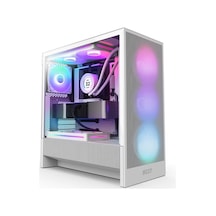 H5 Flow 2024 Beyaz Rgb Temperli Cam Usb 3.2 Atx Mid Tower Kasa