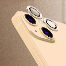iPhone 13 Mini Uyumlu CL-07 Kamera Lens Koruyucu-Gold Gold
