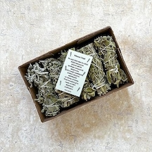 Organik Adaçayı Tütsü 5 Adet Natural White Sage Incense, Aura Cleansing White Sage, Enerji Ve Arınma Seti Acı Kahverengi