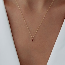 Oğlak Burcu Garnet Kolye Sarı