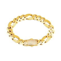 Bilezikci Yaprak Modelli 14 Ayar Altın Gurmet Bileklik Sarı Altın