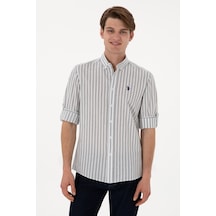 U.s. Polo Assn. Erkek Beyaz Gömlek Desenli 50306349-vr013 Beyaz
