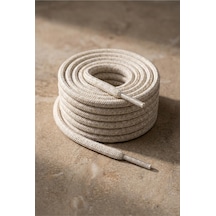 Last İcon Bej Beyaz Benekli Örgü Ayakkabı Bağcığı 120 Cm Bej/beyaz