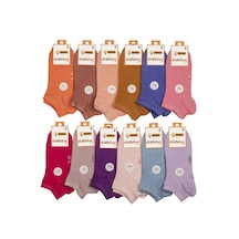 Dündar Kadın Modal Plus Patik Çorap Pastel Renk 4506 - 12 Adet 001