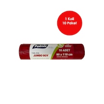 10 Adet Jumbo Boy Atık Torbası 80 X 110 Cm - P127