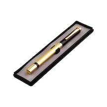 Kutulu Metal Roller Gold Siyah Kalem Altın