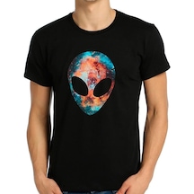 Bant Giyim - Alien Cosmos Siyah Erkek T-Shirt Tişört