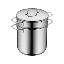 Mini Makarna Tenceresi, 18 Cm, 3 L, Metal Kapaklı Ve Süzgeç Sepetli, Cromargan Yüksek Kaliteli Parlak Paslanmaz Çelik, İndüksiyon Uyumlu, İstiflenebilir Belirtilmemiş
