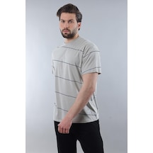 Madmext Boyalı Gri Bisiklet Yaka Basic Çizgili Erkek T-shirt E7102 Boyalı Gri Madmext Boyalı Gri Bisiklet Yaka Basic Çizgili Erkek T-shirt E7102 Boyalı Gri
