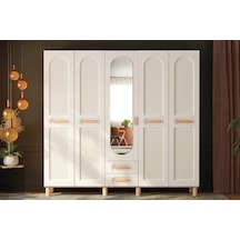 Orchide 5 Kapılı Mdf Gardırop Çok Renkli