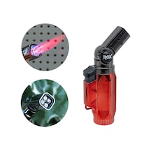 Rox Bs-106 Dört Alev Çıkışlı Mini Bütan Gaz Torch Pürmüz Kırmızı