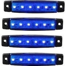 Parmak Lamba 6 Ledli Mavi 24V 4 Lü   Set