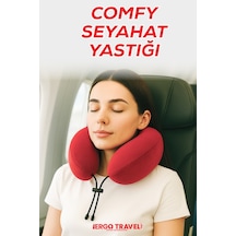 Viscofoam Comfy Ortopedik Seyahat Yastığı Visco Boyun Destekli Seyahat Yastığı - Kırmızı | Ergo Travel