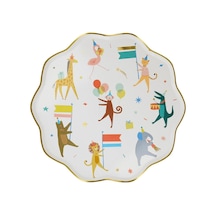 Meri Meri - Animal Parade Dinner Plates - Hayvan Geçit Töreni Tabaklar L 8'li
