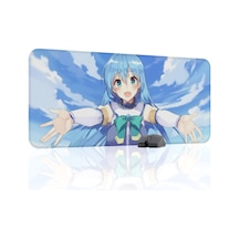 Konosuba Kaymaz Dikişli Kauçuk Oyuncu Mousepad V5 - 90x40 Xxl Gaming Mouse Pad Fare Altlığı